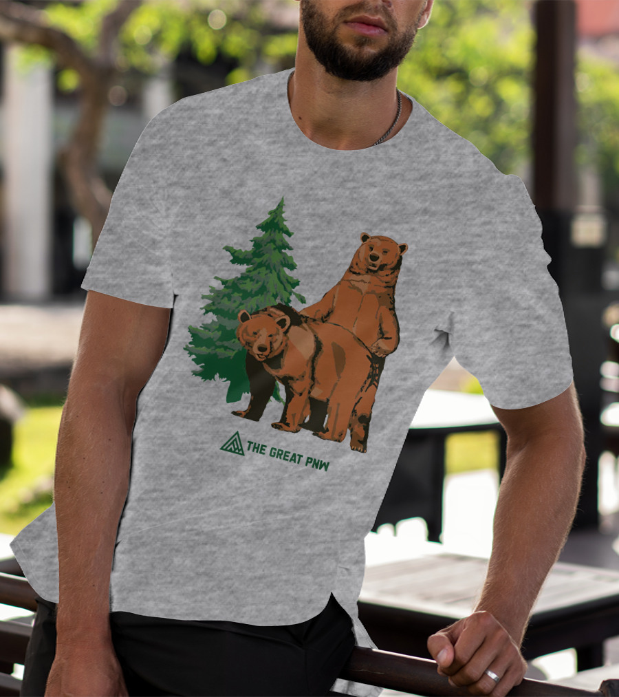 The Great PNW Bears And Pine Forest T-Shirt