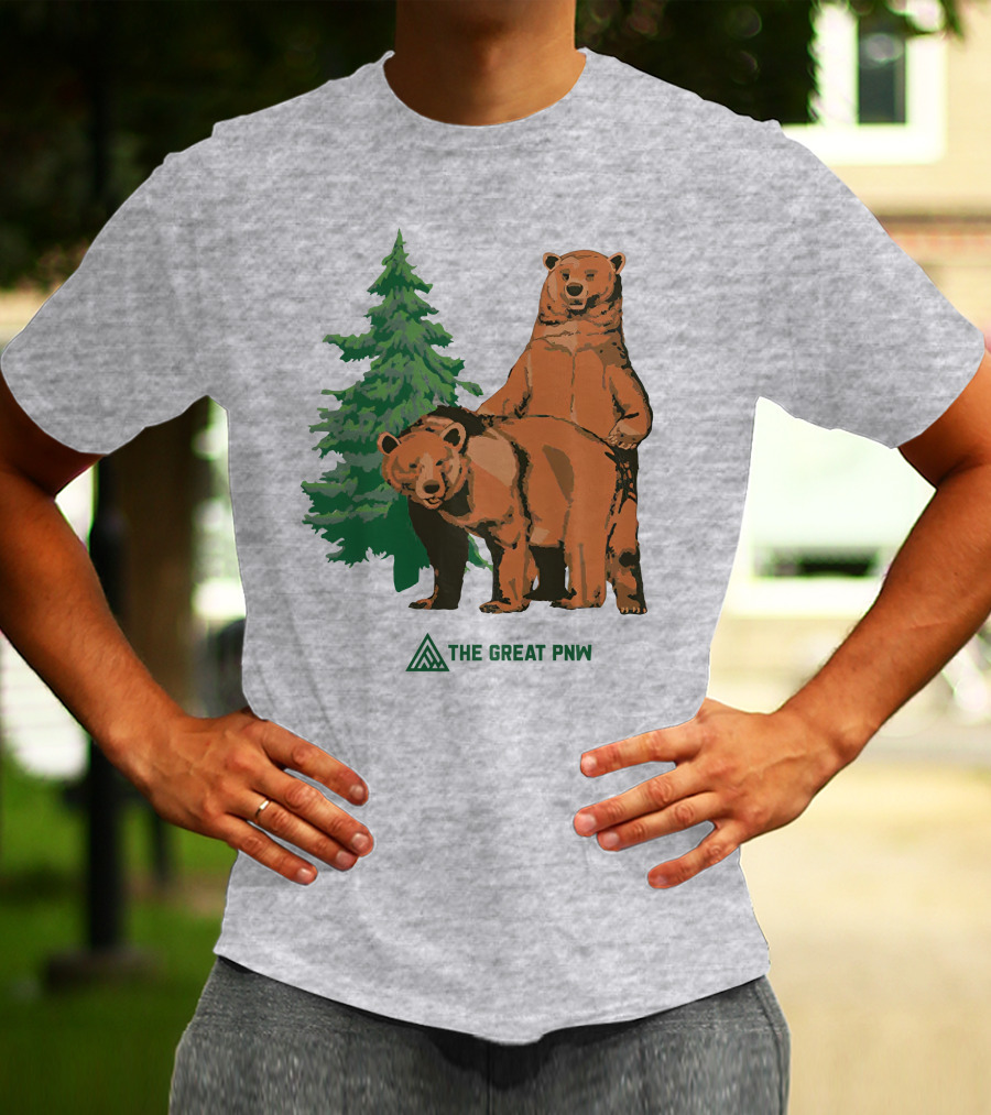 The Great PNW Bears And Pine Forest T-Shirt