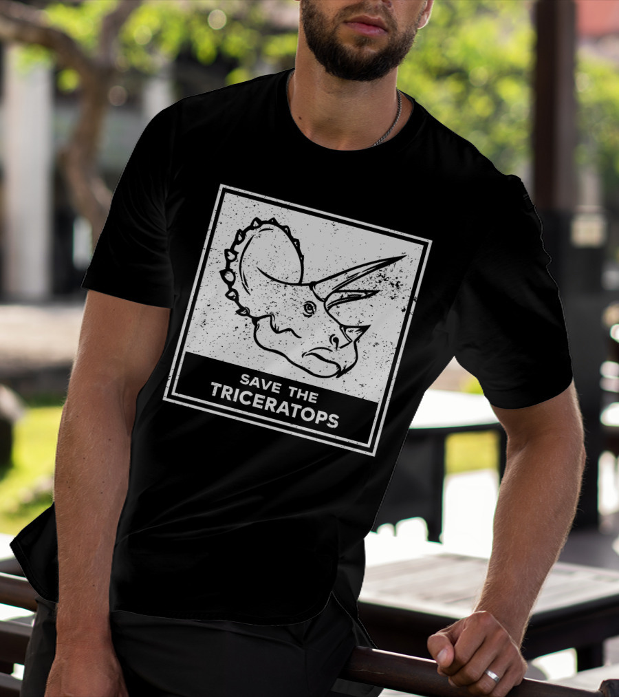 Save The Triceratops Dinosaur Awareness T-Shirt