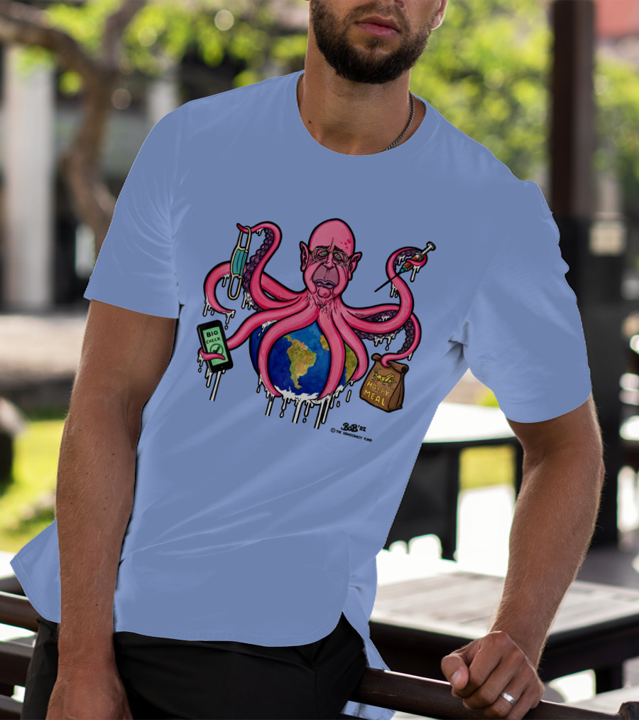 Schwabtopus Earth Bio Check Mask Happy Meal Dripping Syringe T-Shirt