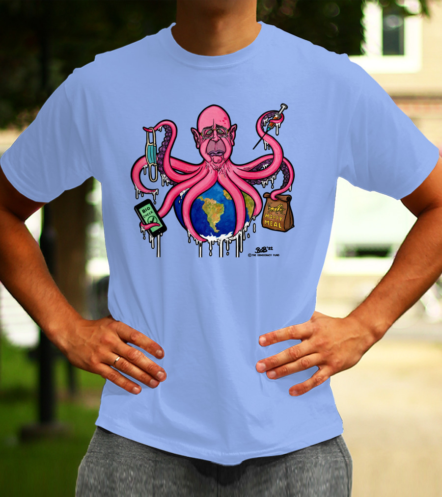 Schwabtopus Earth Bio Check Mask Happy Meal Dripping Syringe T-Shirt