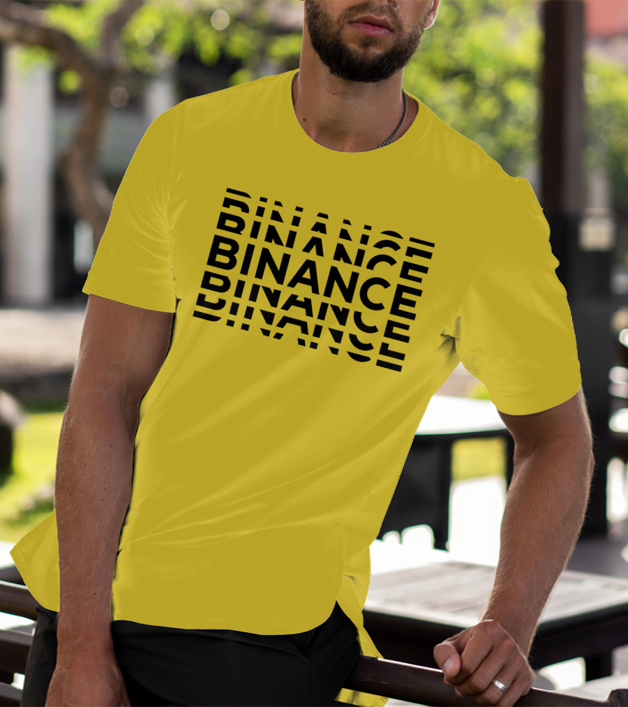 Binance Binance Repeated Bold Text T-Shirt