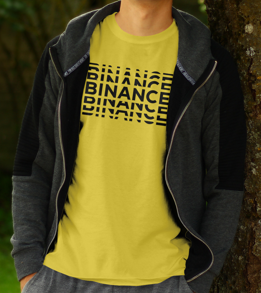 Binance Binance Repeated Bold Text T-Shirt
