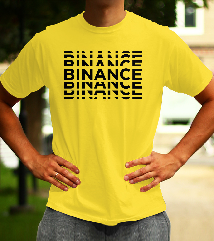 Binance Binance Repeated Bold Text T-Shirt