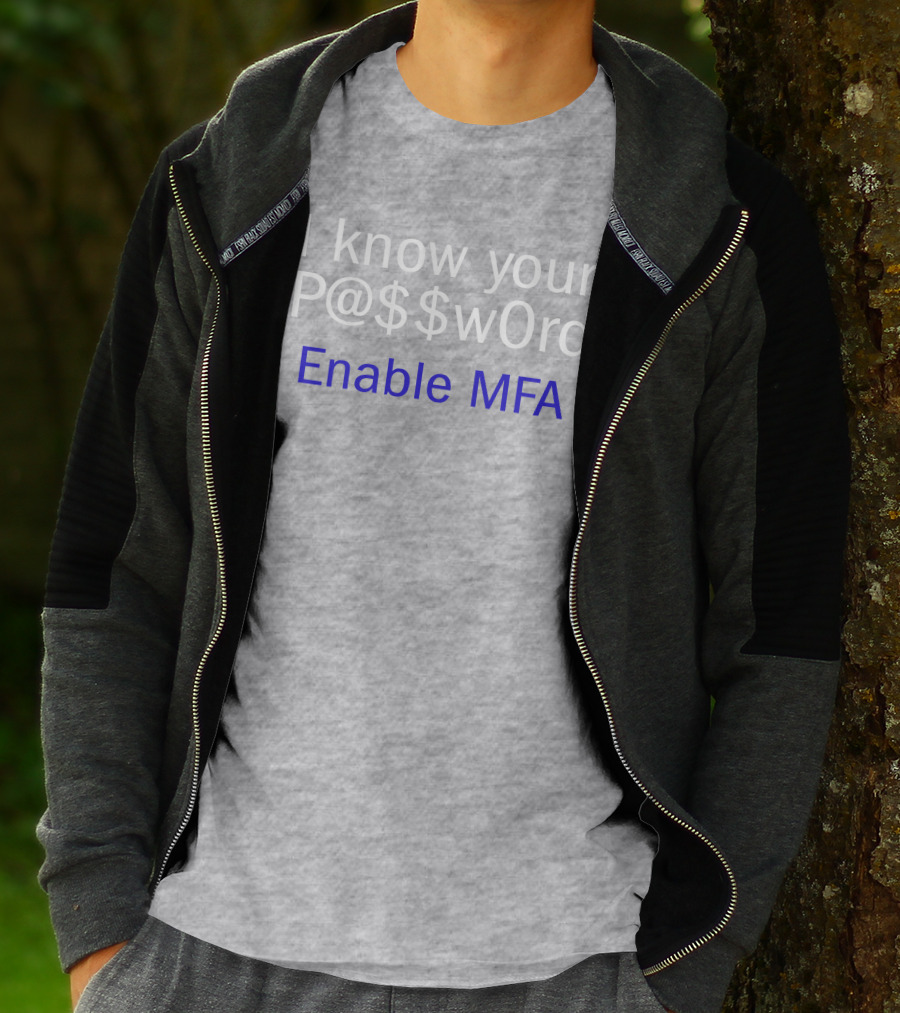 I Know Your P@$$W0rd Enable MFA Cybersecurity Awareness T-Shirt
