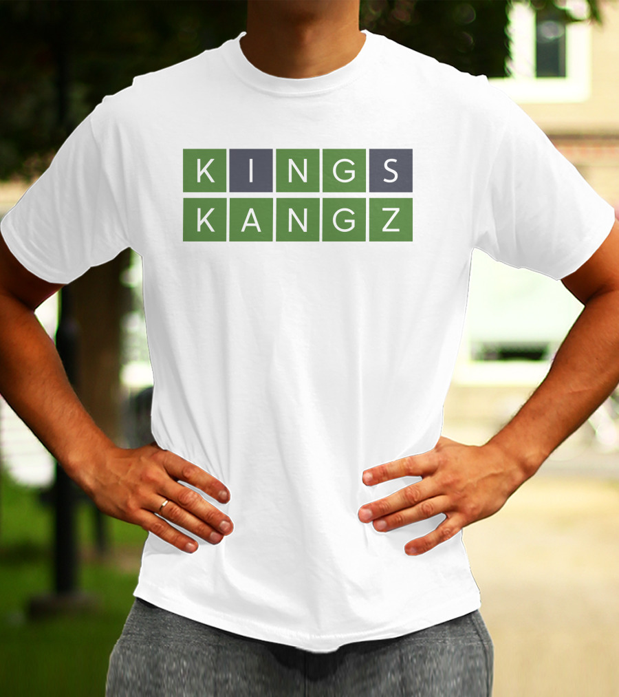 Kangz Kings Word Puzzle Green Blocks T-Shirt