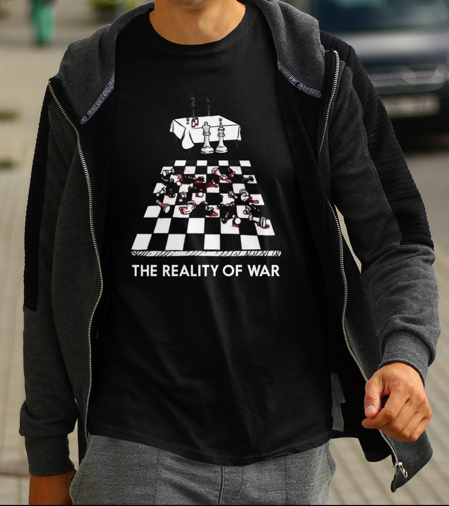 Chessboard Battle Bloodstains The Reality Of War T-Shirt