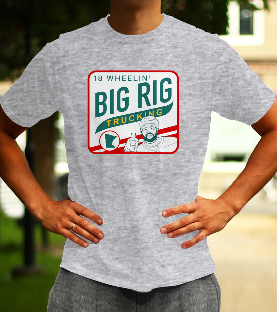 18 Wheelin' Big Rig Trucking Minnesota Driver Thumbs Up T-Shirt