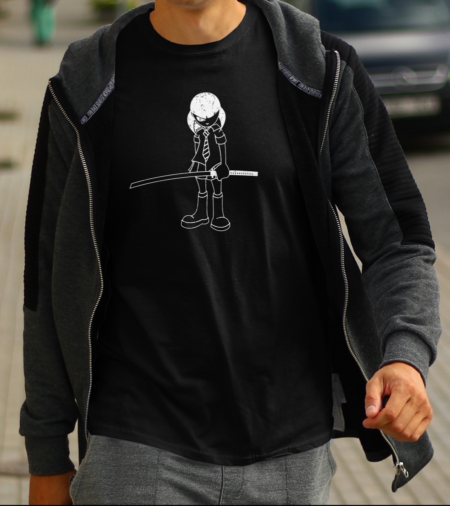 Clay Staub Cruel And Unusual Films Samurai Character Drawing T-Shirt