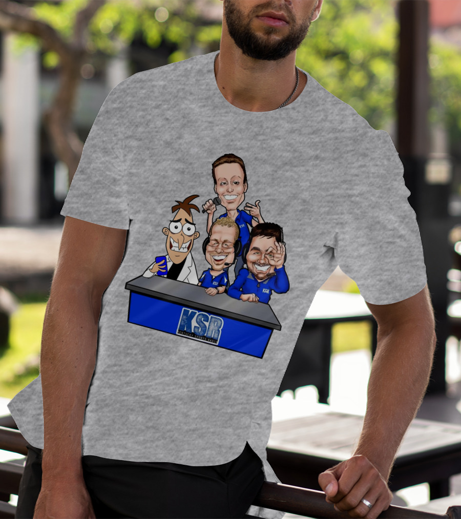 BigBlueAndrew Kentucky Sports Radio KSR Cartoon Panel T-Shirt