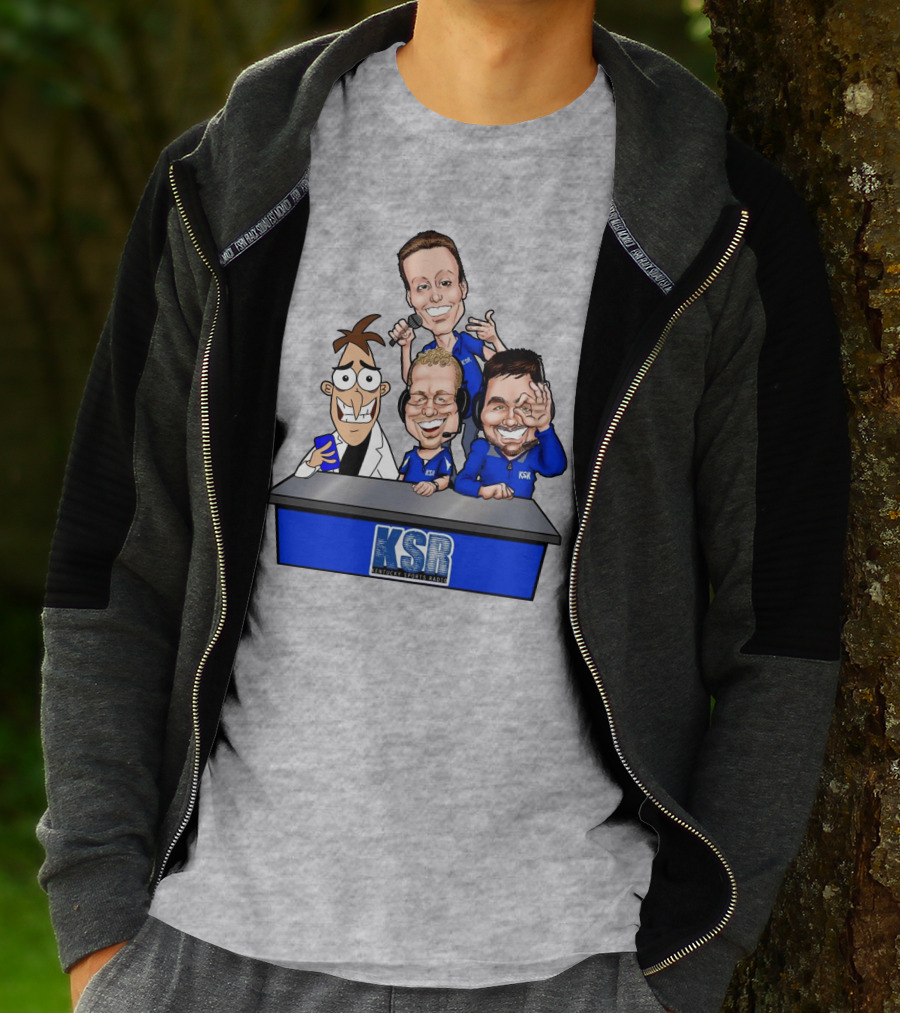 BigBlueAndrew Kentucky Sports Radio KSR Cartoon Panel T-Shirt