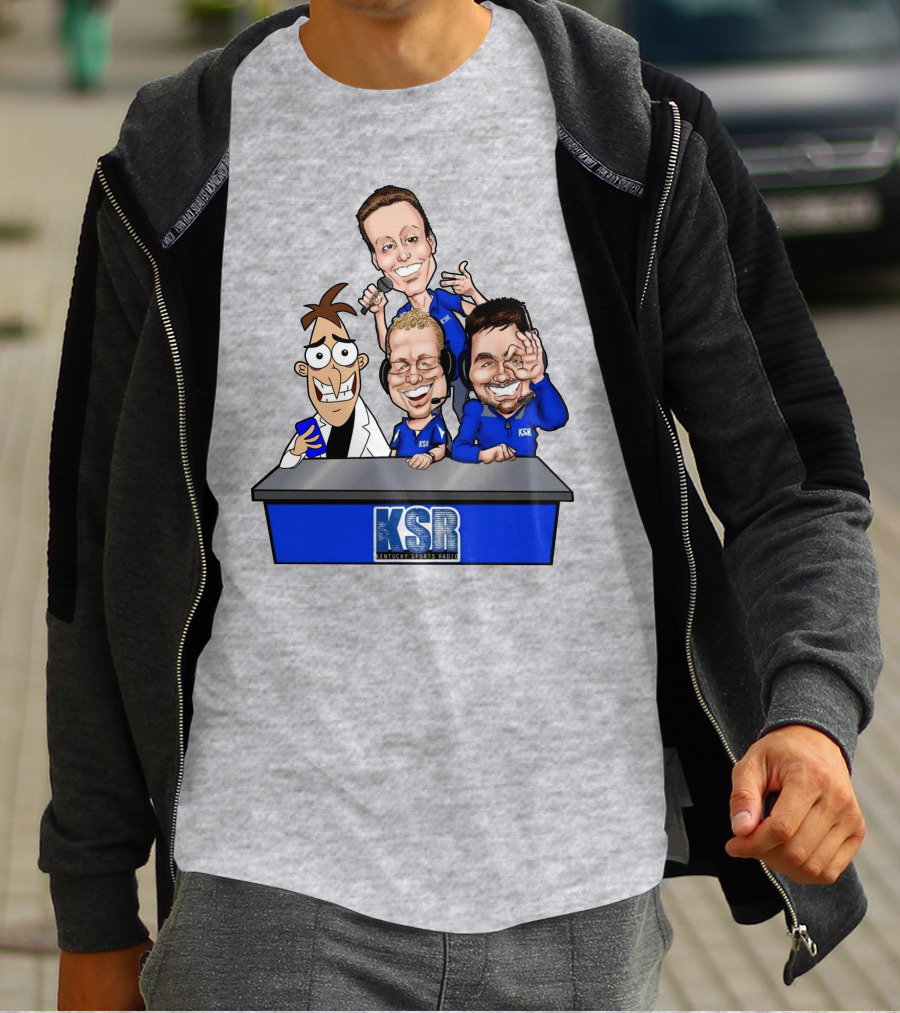 BigBlueAndrew Kentucky Sports Radio KSR Cartoon Panel T-Shirt