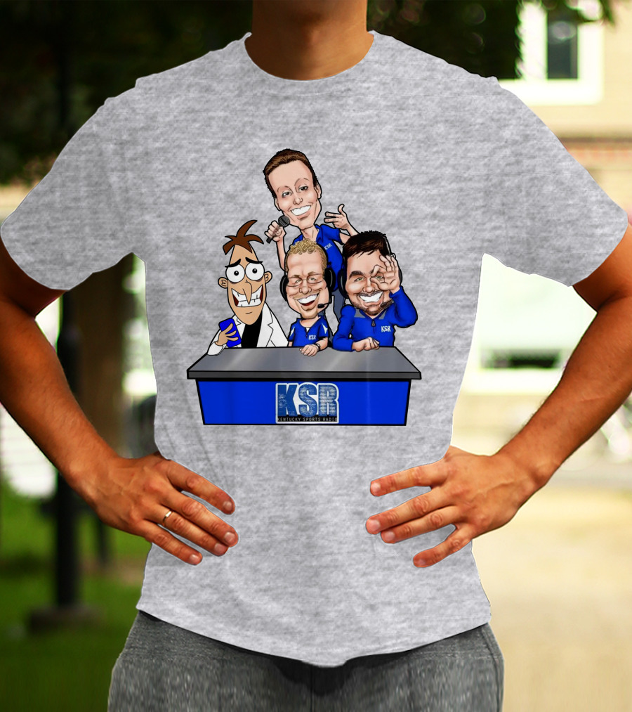 BigBlueAndrew Kentucky Sports Radio KSR Cartoon Panel T-Shirt