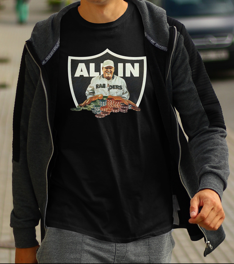 All In Raiders Poker Fan Art DC4L Custom Tees Store Md T-Shirt