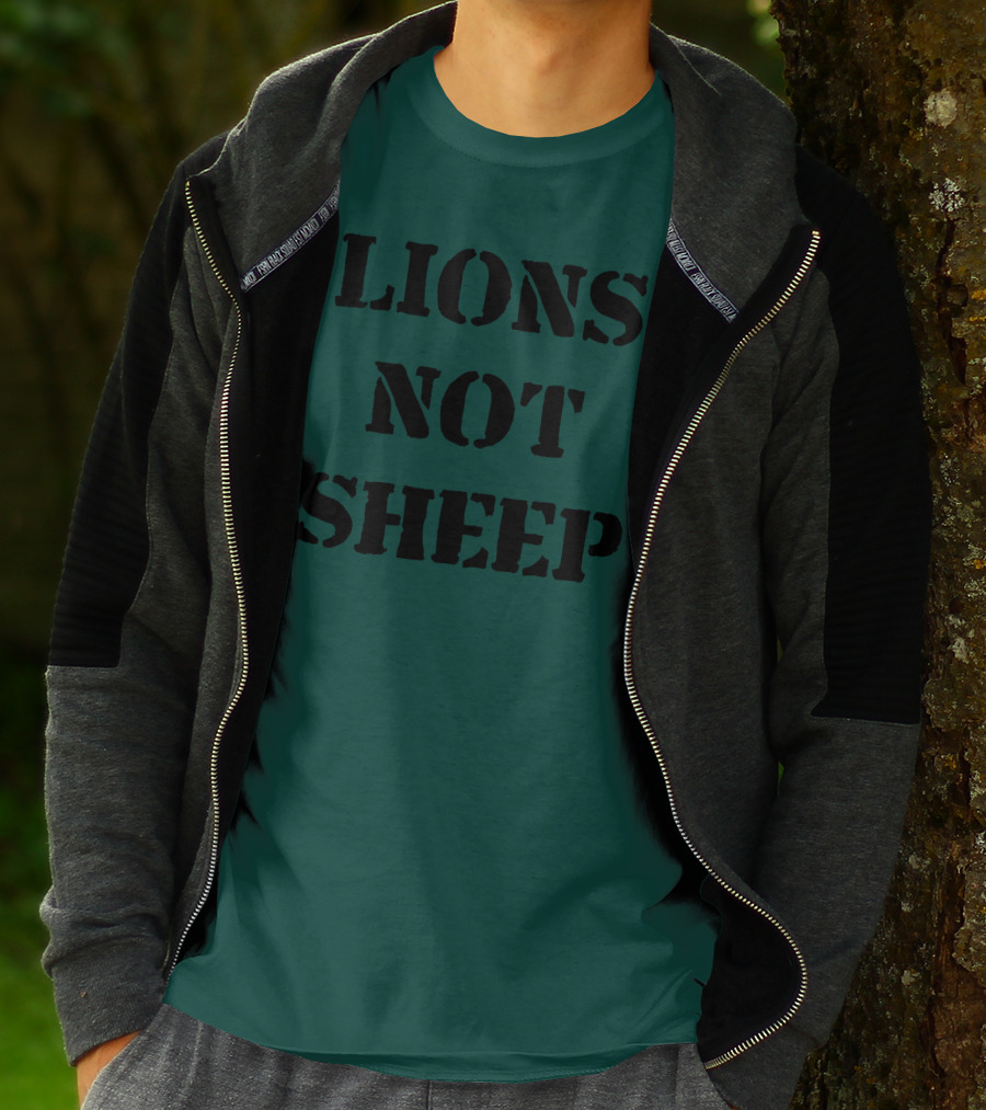 Lions Not Sheep Motivational Mindset T-Shirt