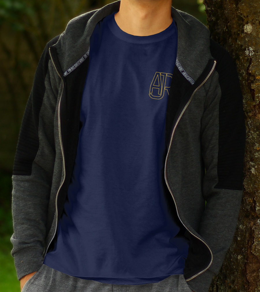 AJR Band Logo Navy Yellow T-Shirt