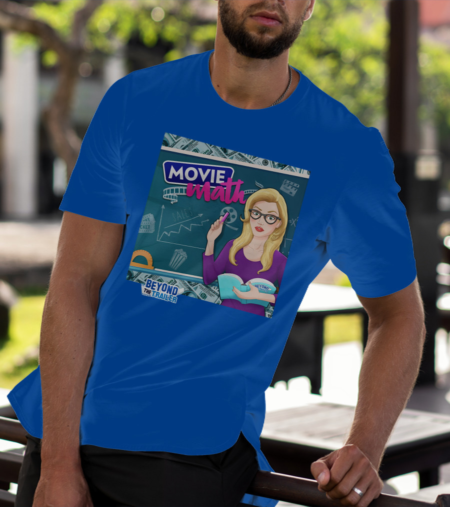 Beyond The Trailer Movie Math Insights With Blonde Woman Holding Book And Remote T-Shirt