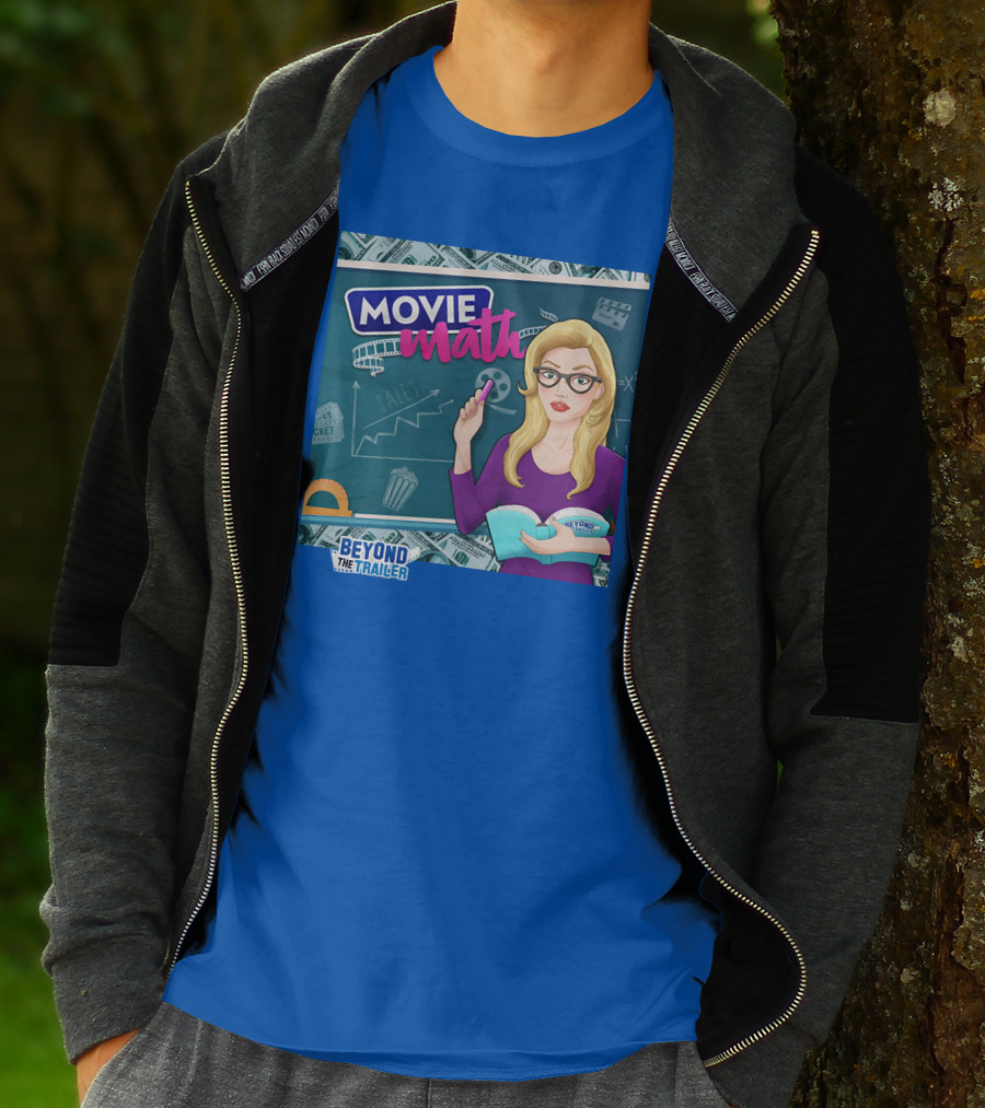 Beyond The Trailer Movie Math Insights With Blonde Woman Holding Book And Remote T-Shirt