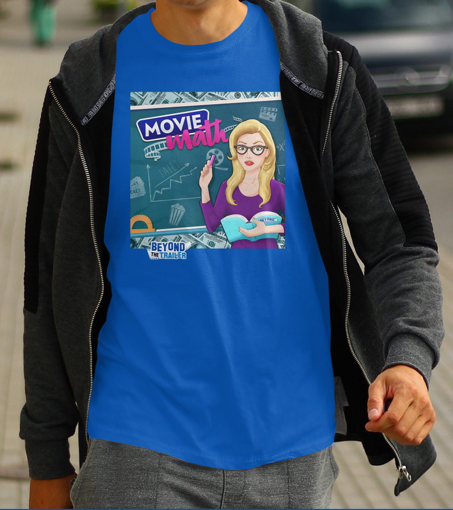 Beyond The Trailer Movie Math Insights With Blonde Woman Holding Book And Remote T-Shirt