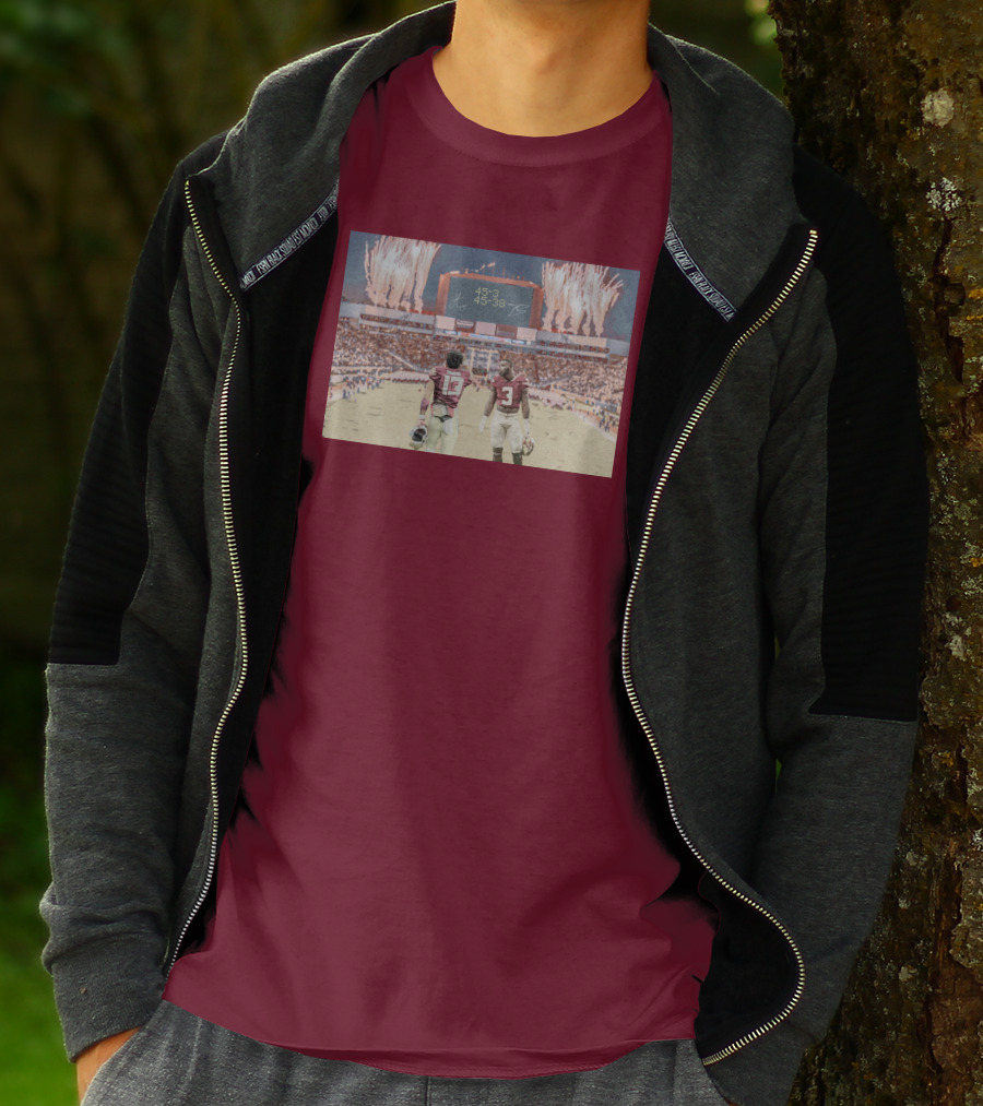 Treybenson3 State Champs 15-3 45-38 Collab Wht T-Shirt