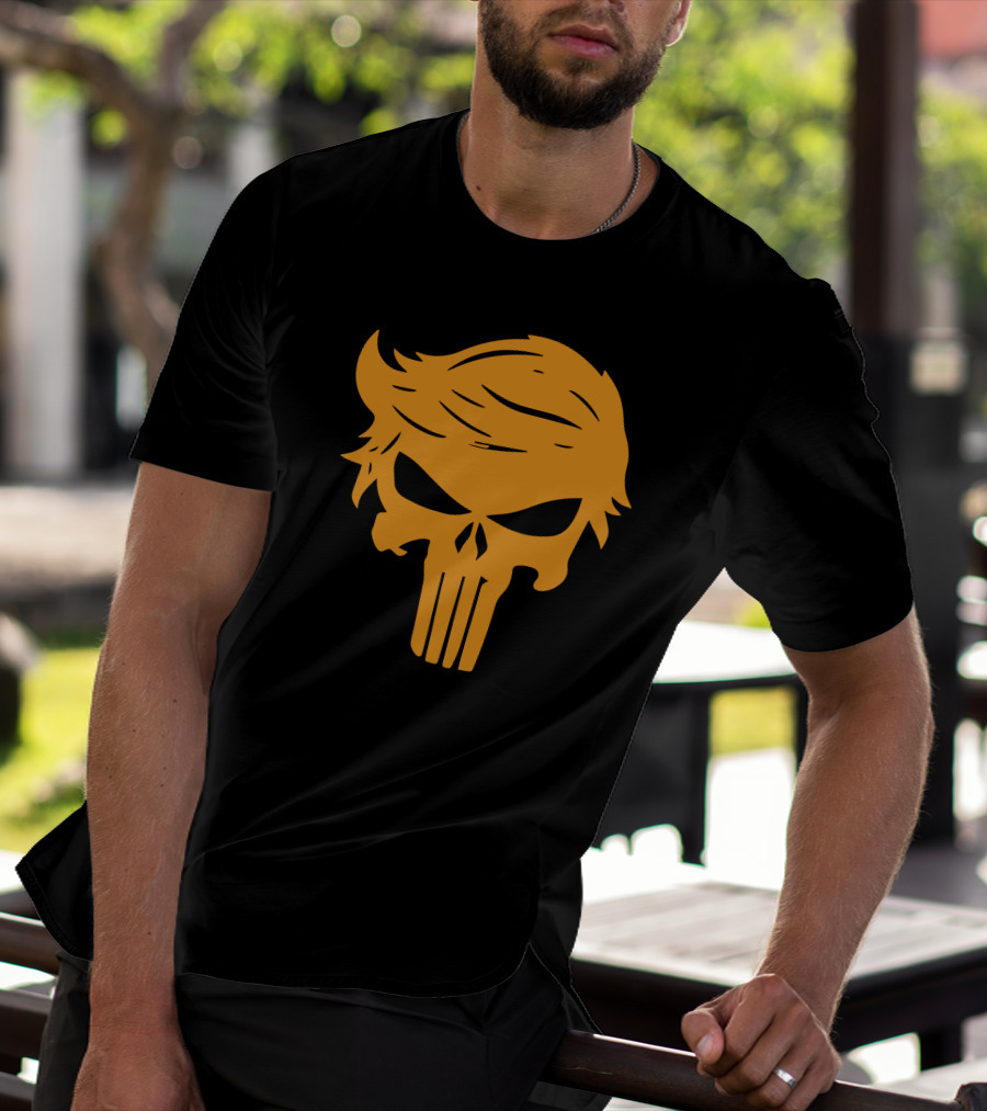 Orange Man Bad Punisher Skull T-Shirt