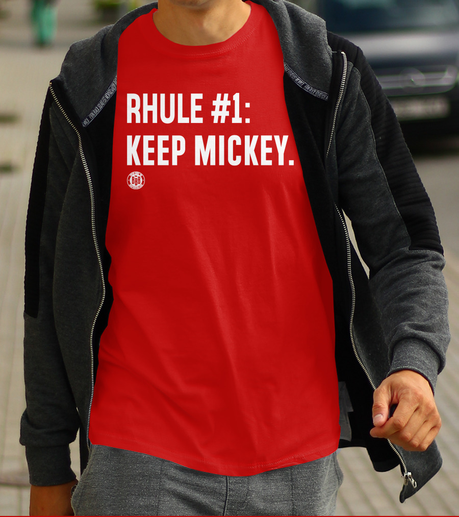 RHULE #1 KEEP MICKEY Red BBR T-Shirt
