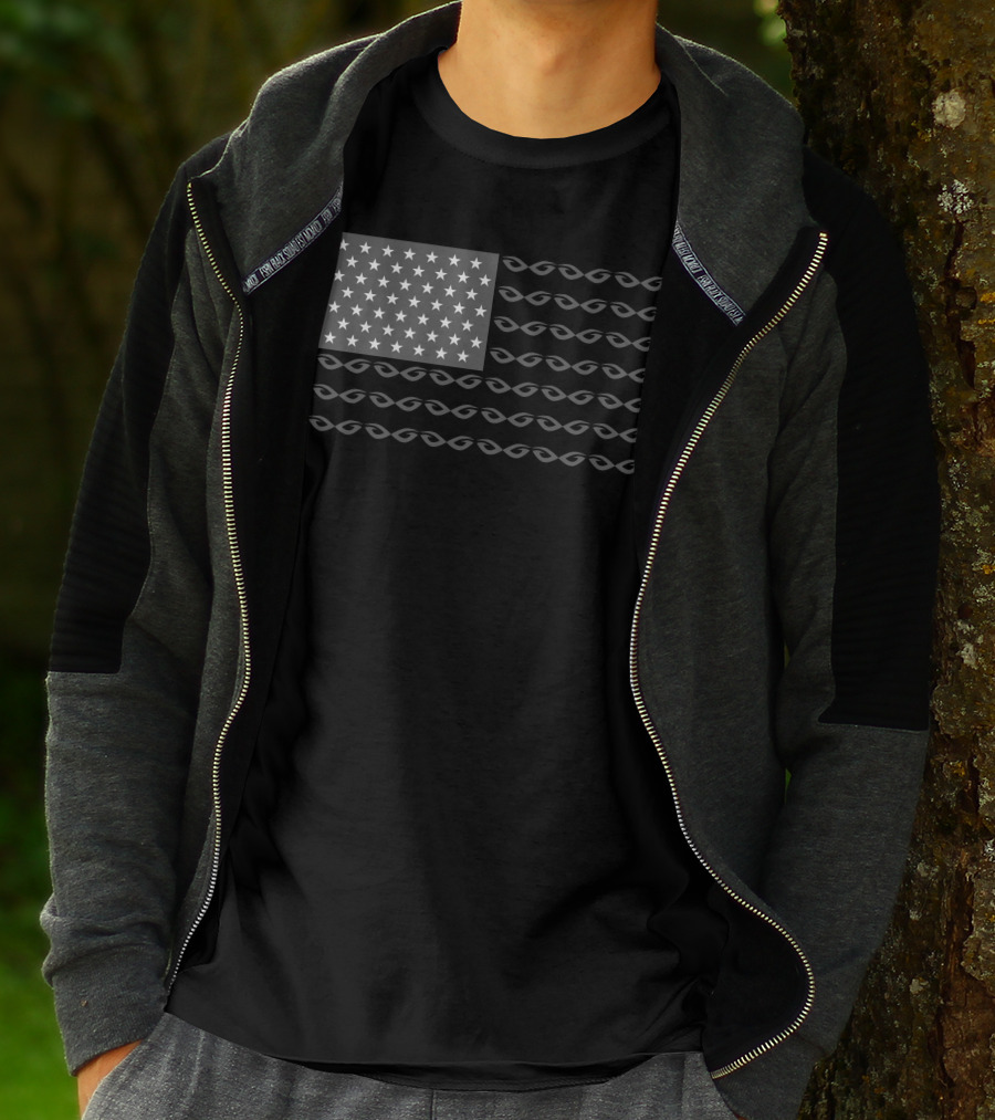 Geeks + Gamers American Flag Nerd Culture Symbol T-Shirt