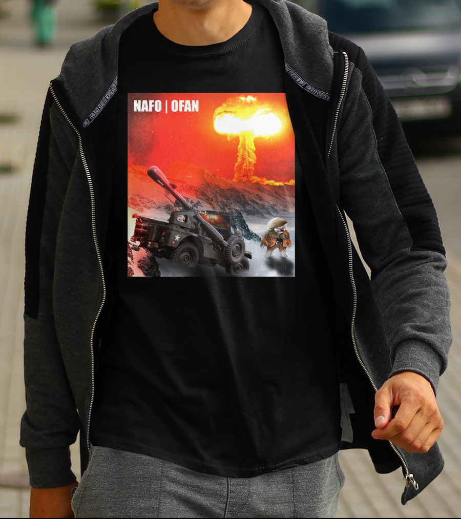 NAFO OFAN Crockett Rocket Explosion Scene T-Shirt