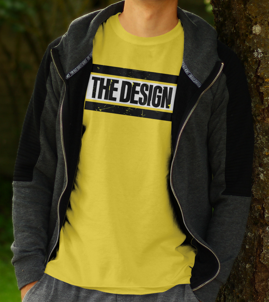 THE DESIGN Deaner Bold Yellow Background T-Shirt