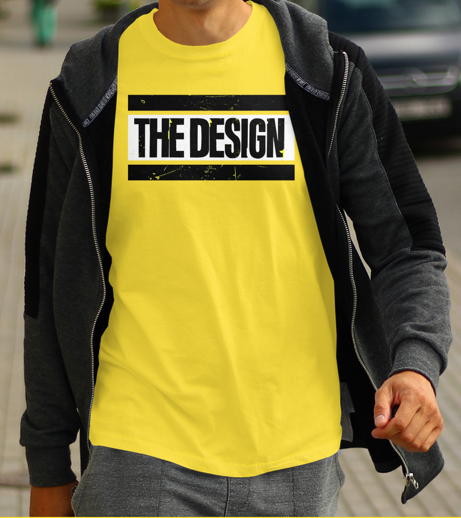 THE DESIGN Deaner Bold Yellow Background T-Shirt