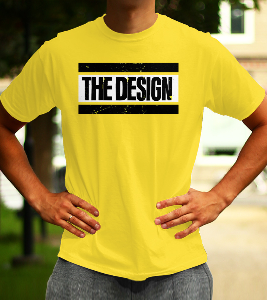 THE DESIGN Deaner Bold Yellow Background T-Shirt
