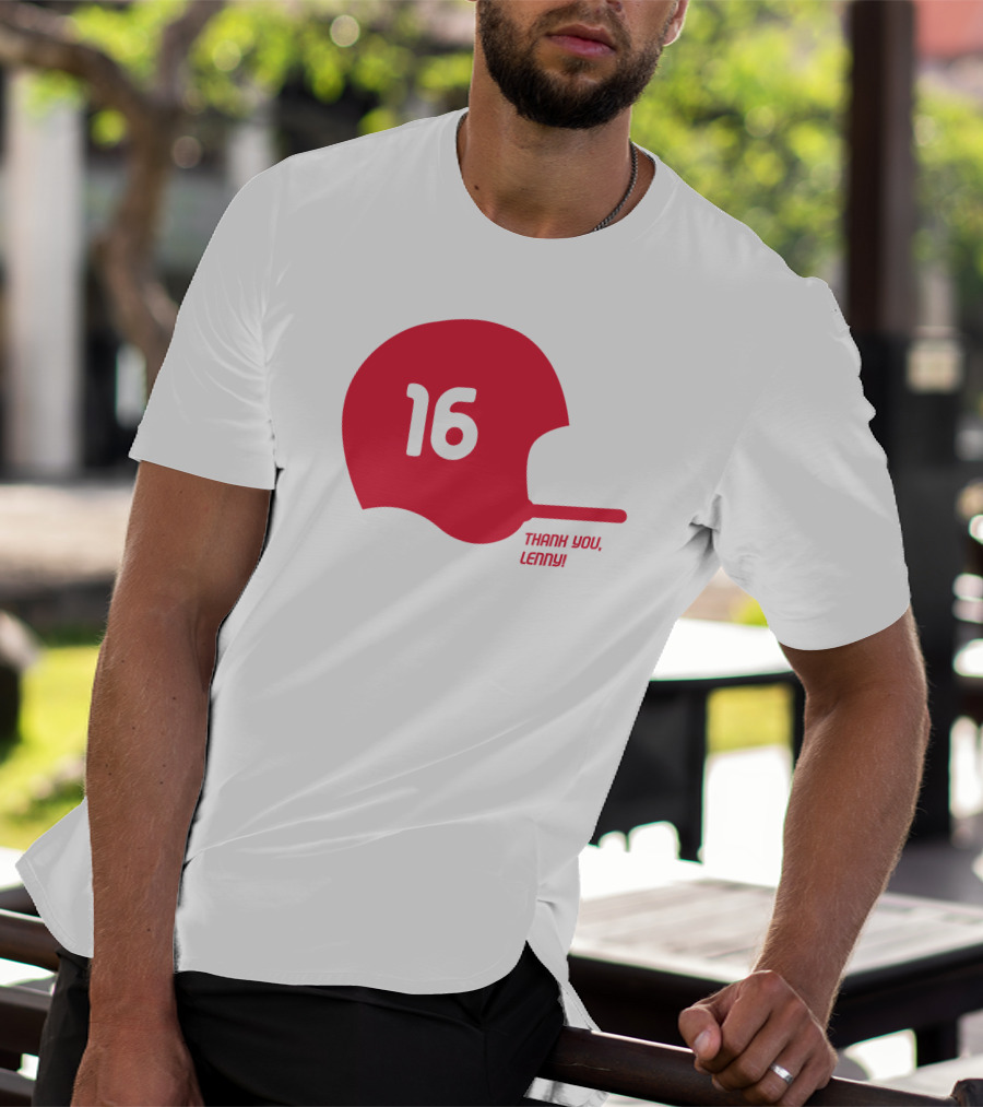 16 Thank You Lenny Football Helmet T-Shirt