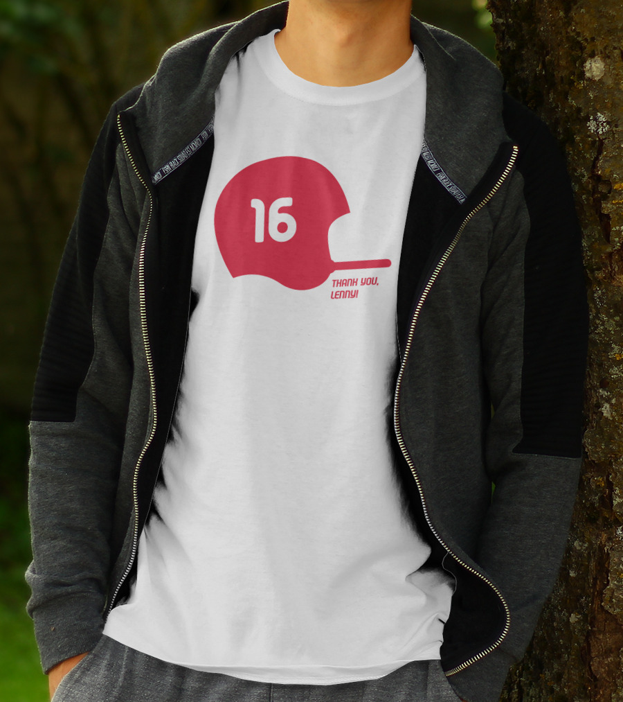 16 Thank You Lenny Football Helmet T-Shirt