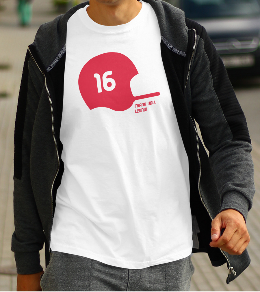 16 Thank You Lenny Football Helmet T-Shirt