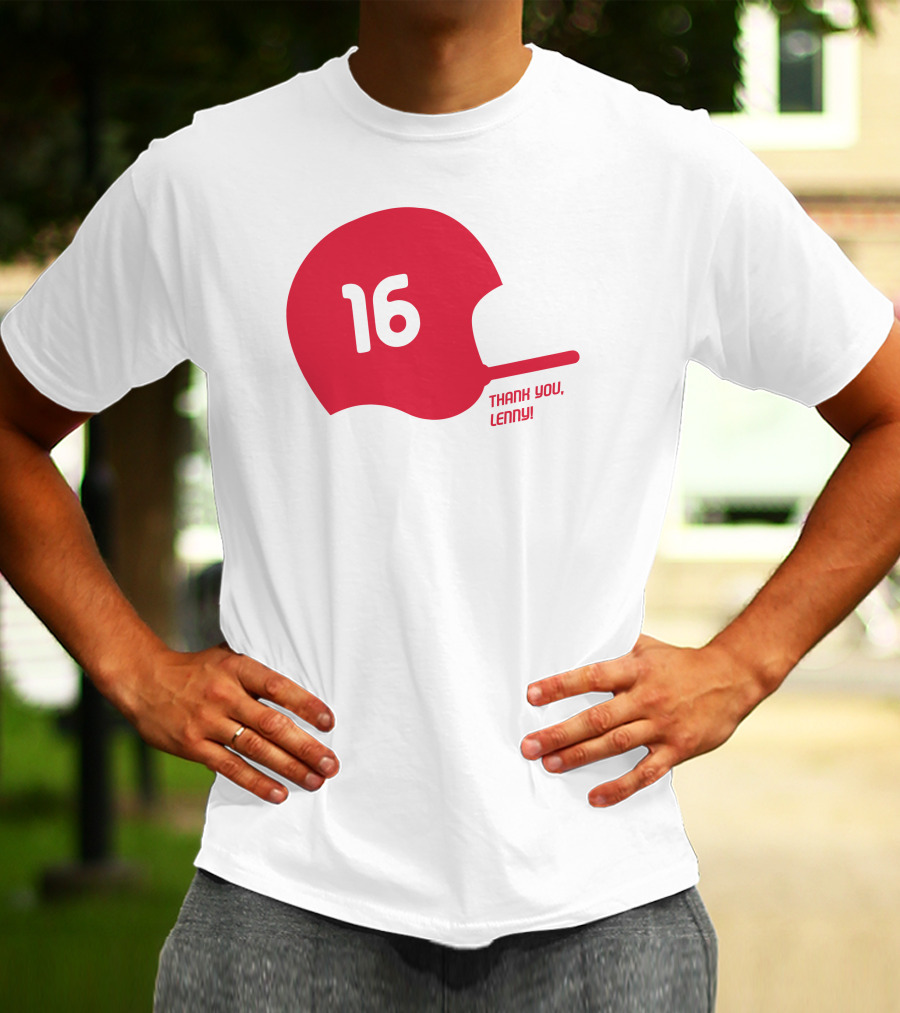 16 Thank You Lenny Football Helmet T-Shirt