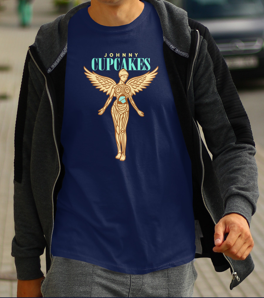 Johnny Cupcakes Winged Anatomical Figure With Cupcake Core T-Shirt