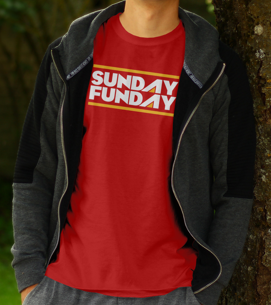 Sunday Funday Westside Storey Store Bold Red Typography T-Shirt