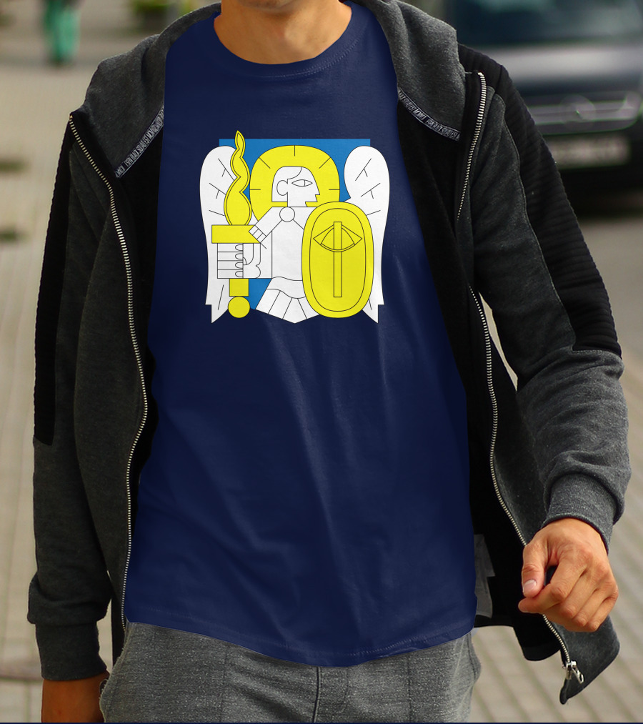 Saint Javelin Archangel Icon Kyiv Merch T-Shirt