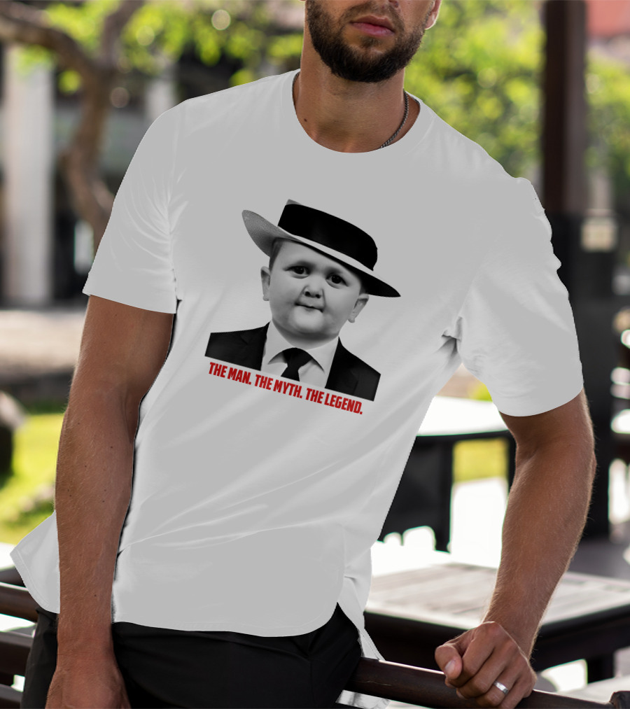 Hasbulla The Man The Myth The Legend Black Suit White Hat T-Shirt