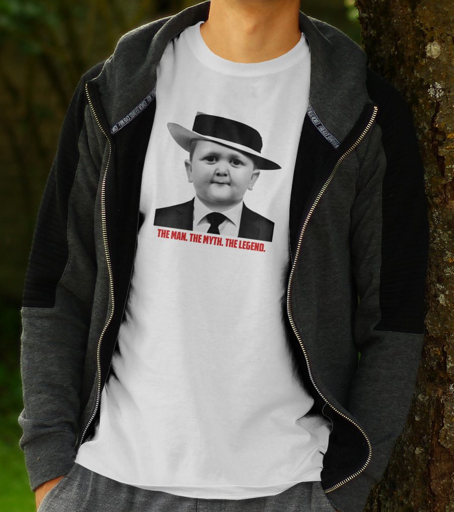 Hasbulla The Man The Myth The Legend Black Suit White Hat T-Shirt