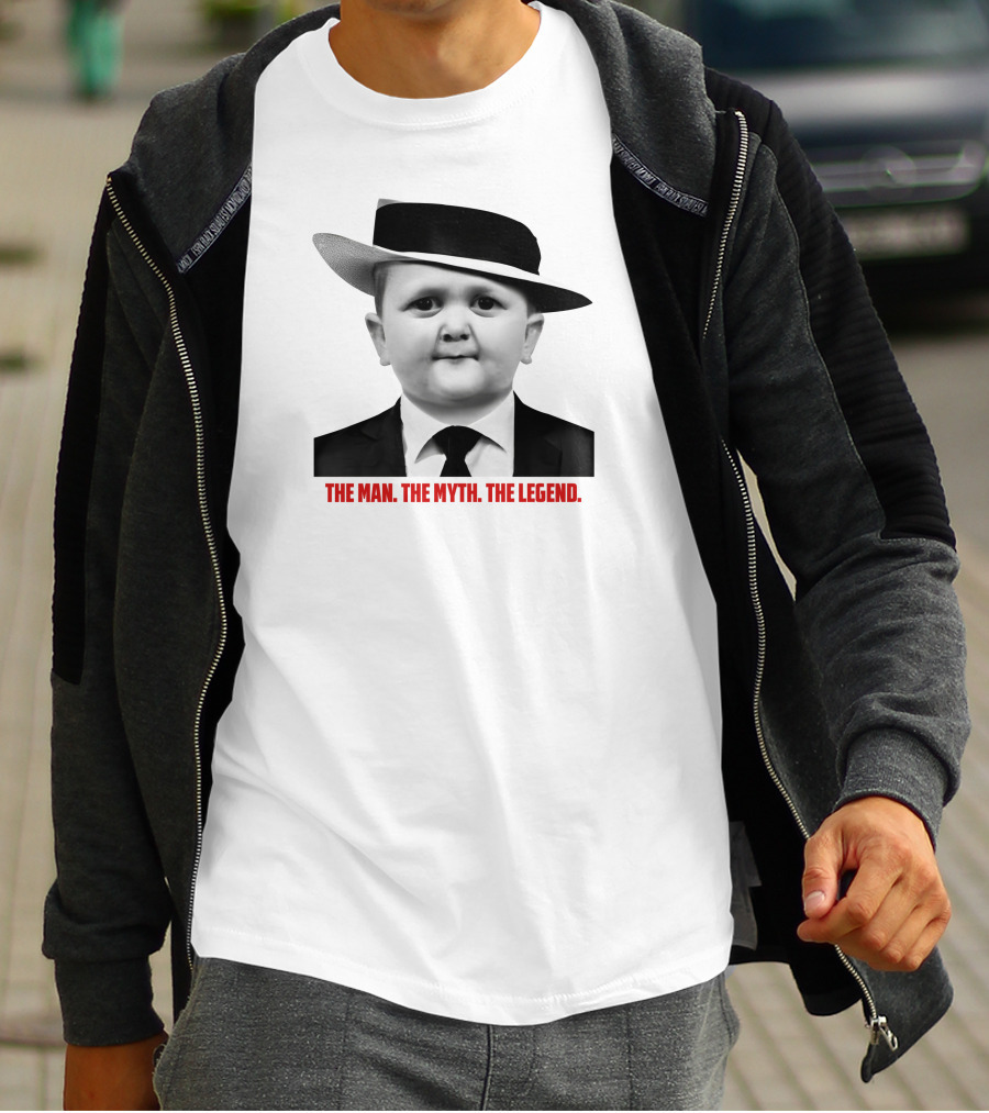 Hasbulla The Man The Myth The Legend Black Suit White Hat T-Shirt