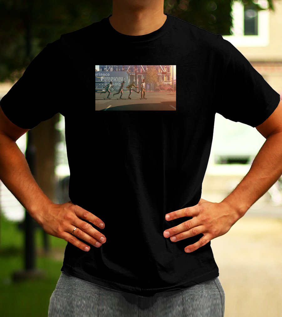Aesop Rock X Blockhead Pumpkin Seeds Pringo House Rooftop Scene T-Shirt