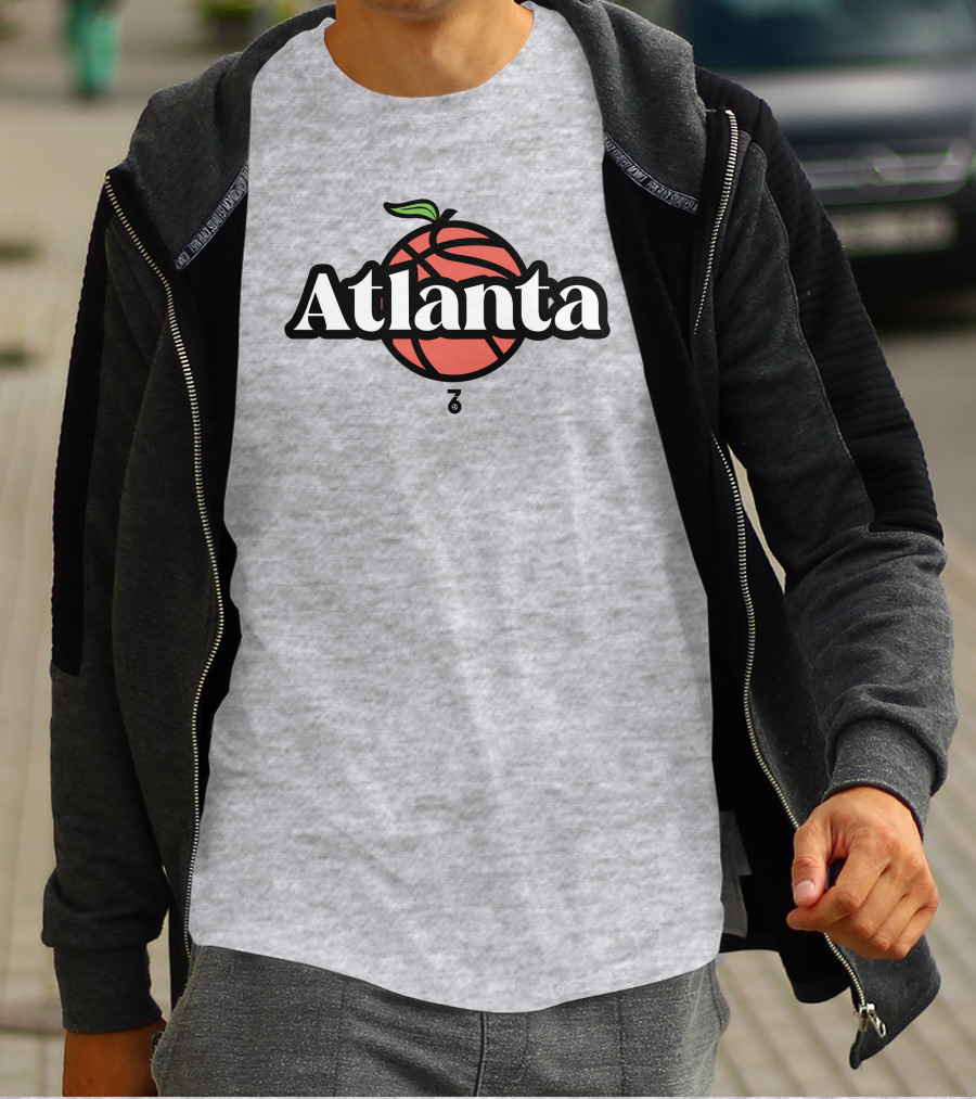 Seven Six Merch Atlanta Peach Basketball T-Shirt