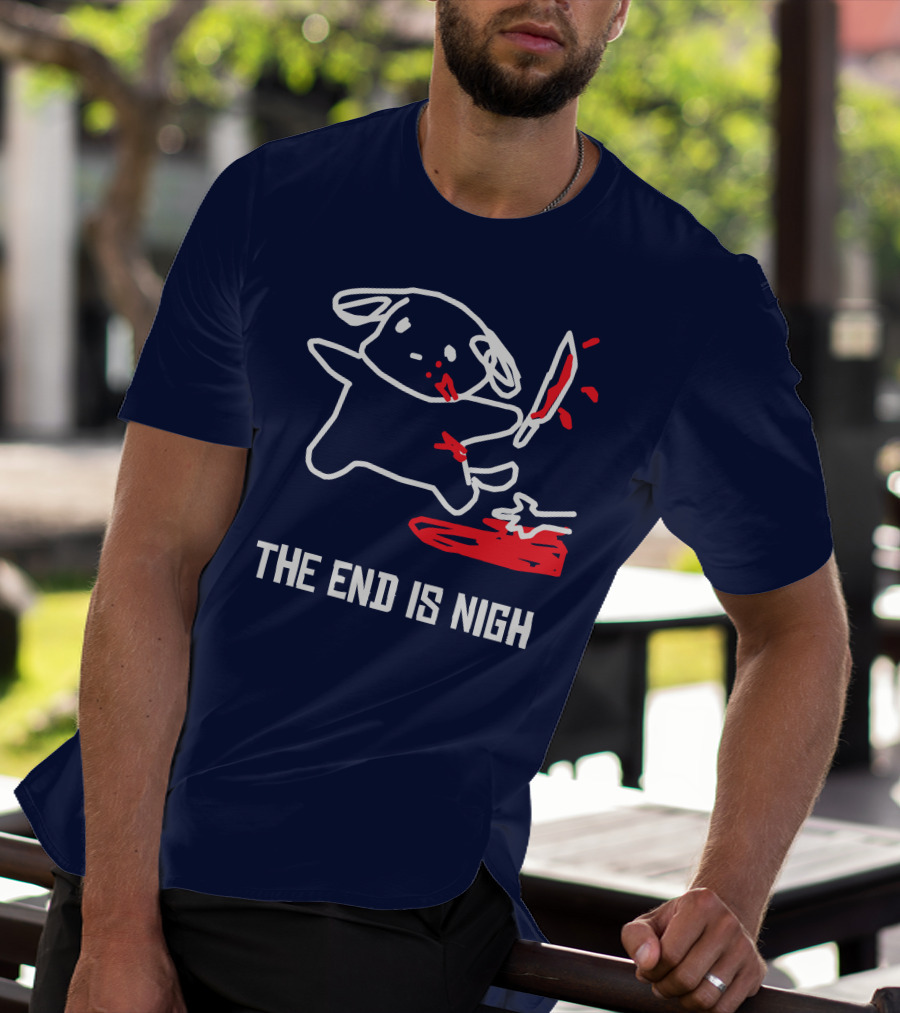 Iahfy The End Is Nigh Cute Creature With Knife And Blood T-Shirt