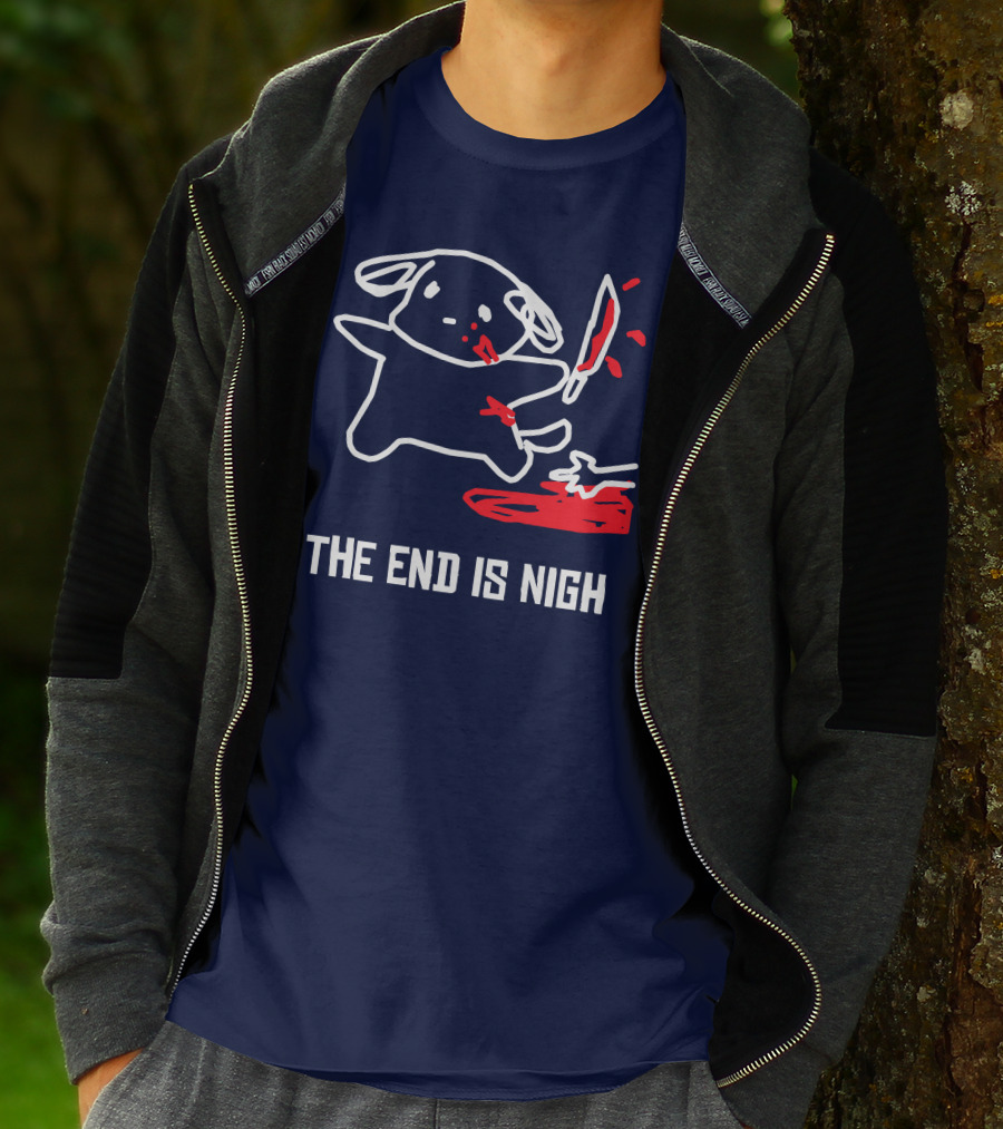 Iahfy The End Is Nigh Cute Creature With Knife And Blood T-Shirt