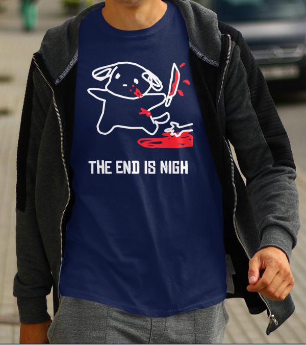 Iahfy The End Is Nigh Cute Creature With Knife And Blood T-Shirt