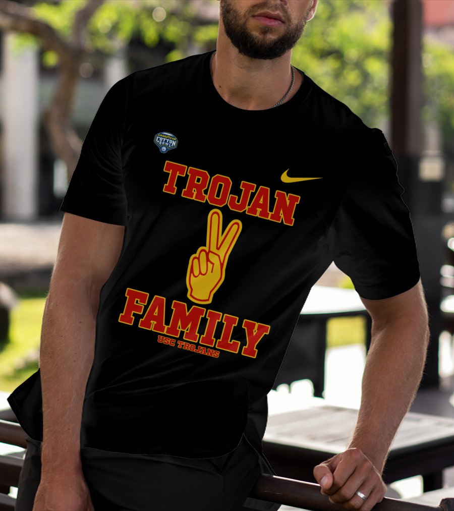 Trojan Family USC Trojans Cotton Bowl Victory Sign T-Shirt