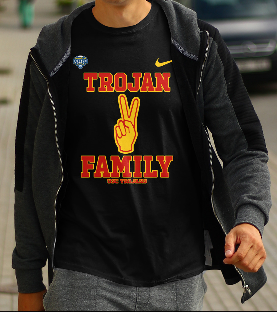Trojan Family USC Trojans Cotton Bowl Victory Sign T-Shirt