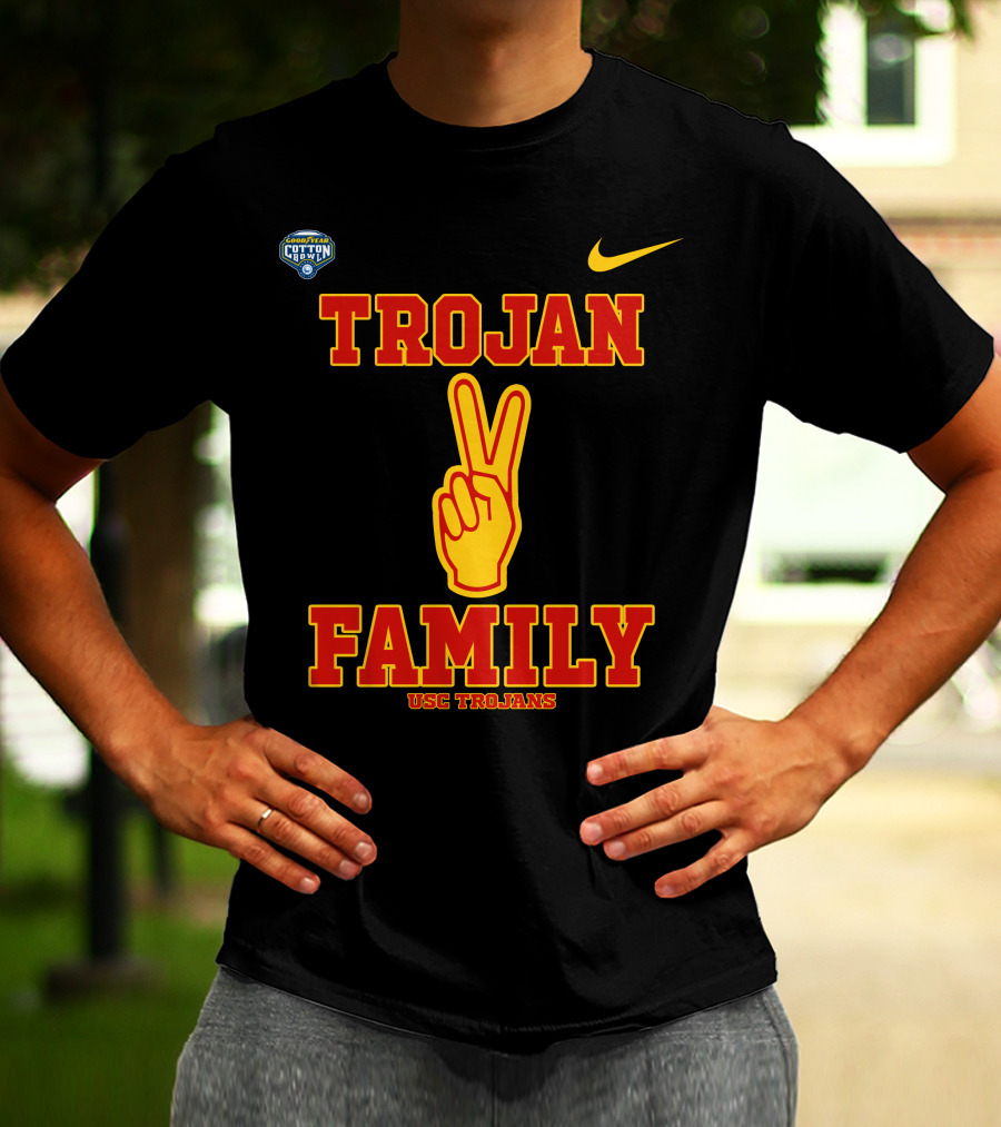 Trojan Family USC Trojans Cotton Bowl Victory Sign T-Shirt