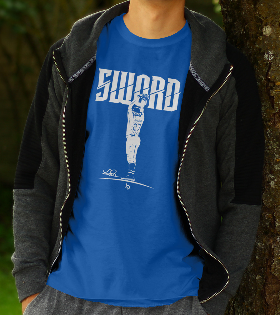Trevorbauer Bauer Sword 27 Baseball Blue Merchandise T-Shirt